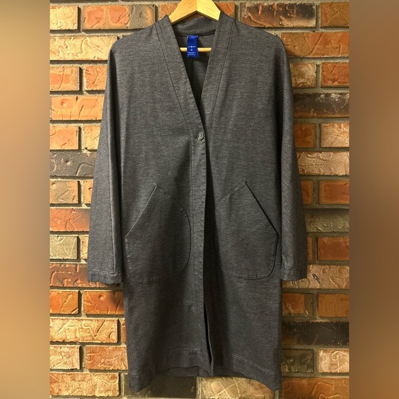 Kit and Ace Coatigan Longline Car Coat Dark Heathered Grey Small - Picture 4 of 8